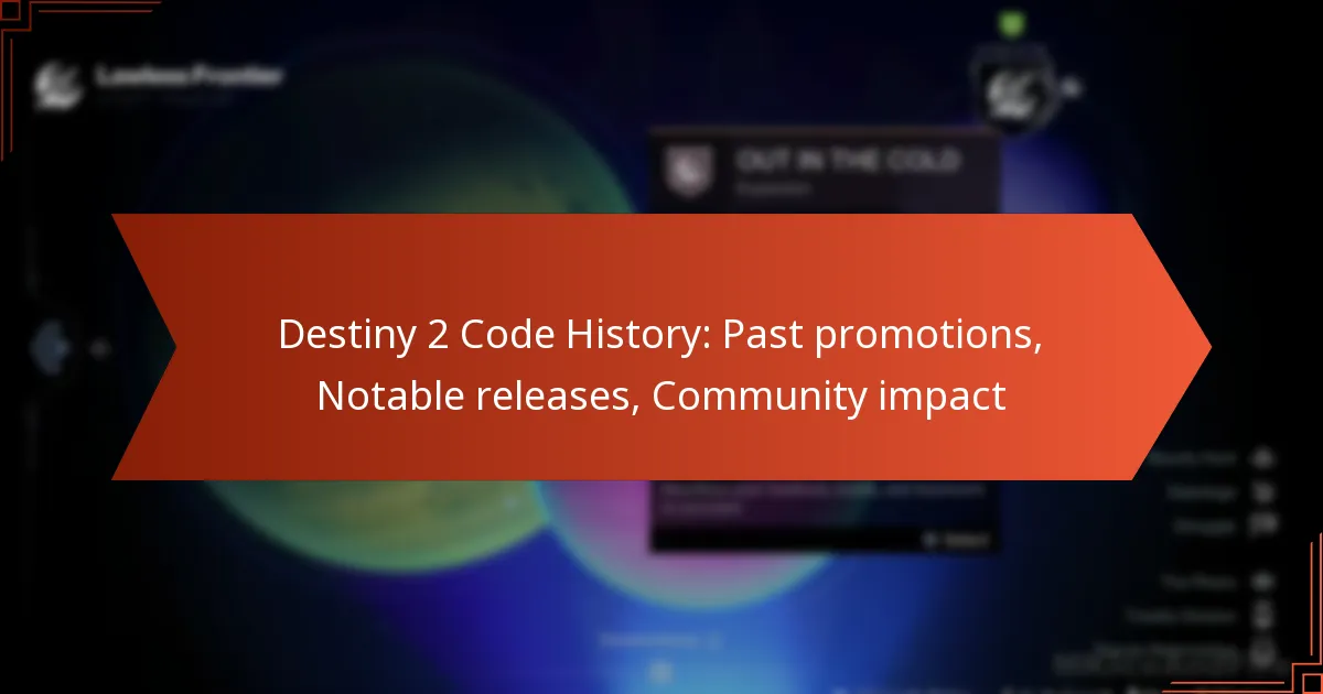 Destiny 2 Code History: Past promotions, Notable releases, Community impact
