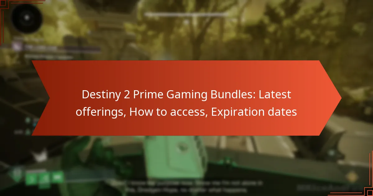 Destiny 2 Prime Gaming Bundles: Latest offerings, How to access, Expiration dates