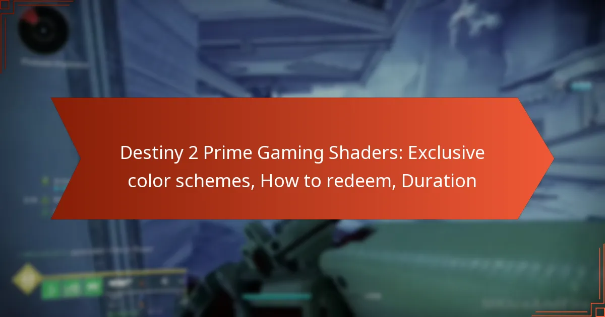 Destiny 2 Prime Gaming Shaders: Exclusive color schemes, How to redeem, Duration