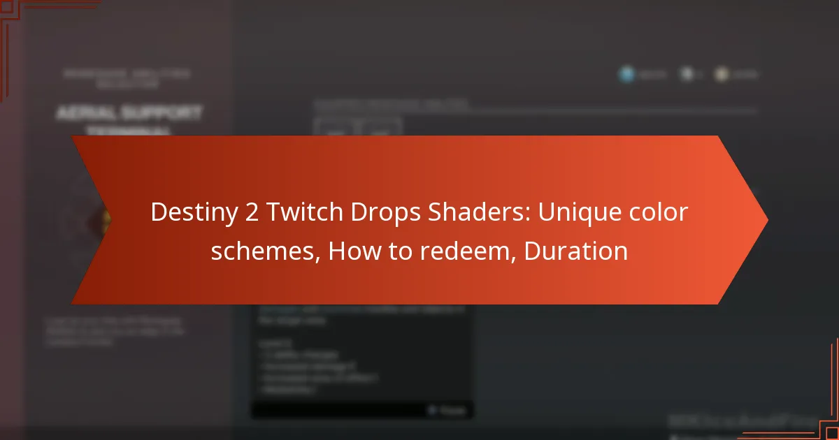 Destiny 2 Twitch Drops Shaders: Unique color schemes, How to redeem, Duration