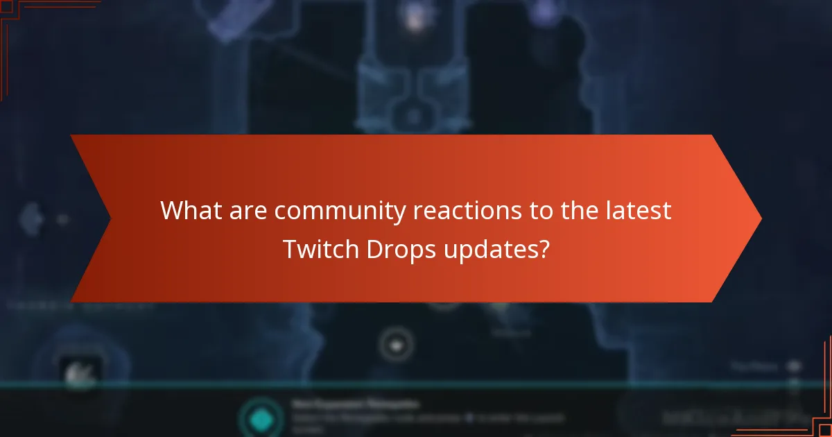 What are community reactions to the latest Twitch Drops updates?
