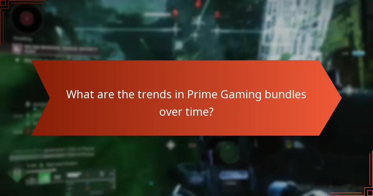 What are the trends in Prime Gaming bundles over time?
